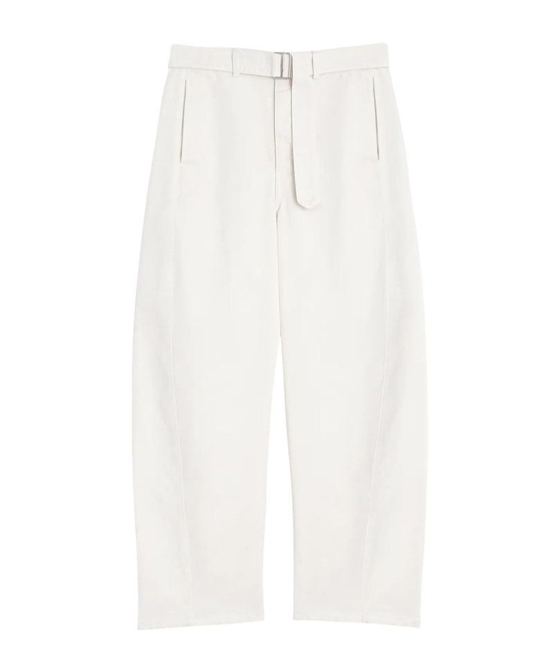 Lemaire Belt-loop Casual Pants In Off-white