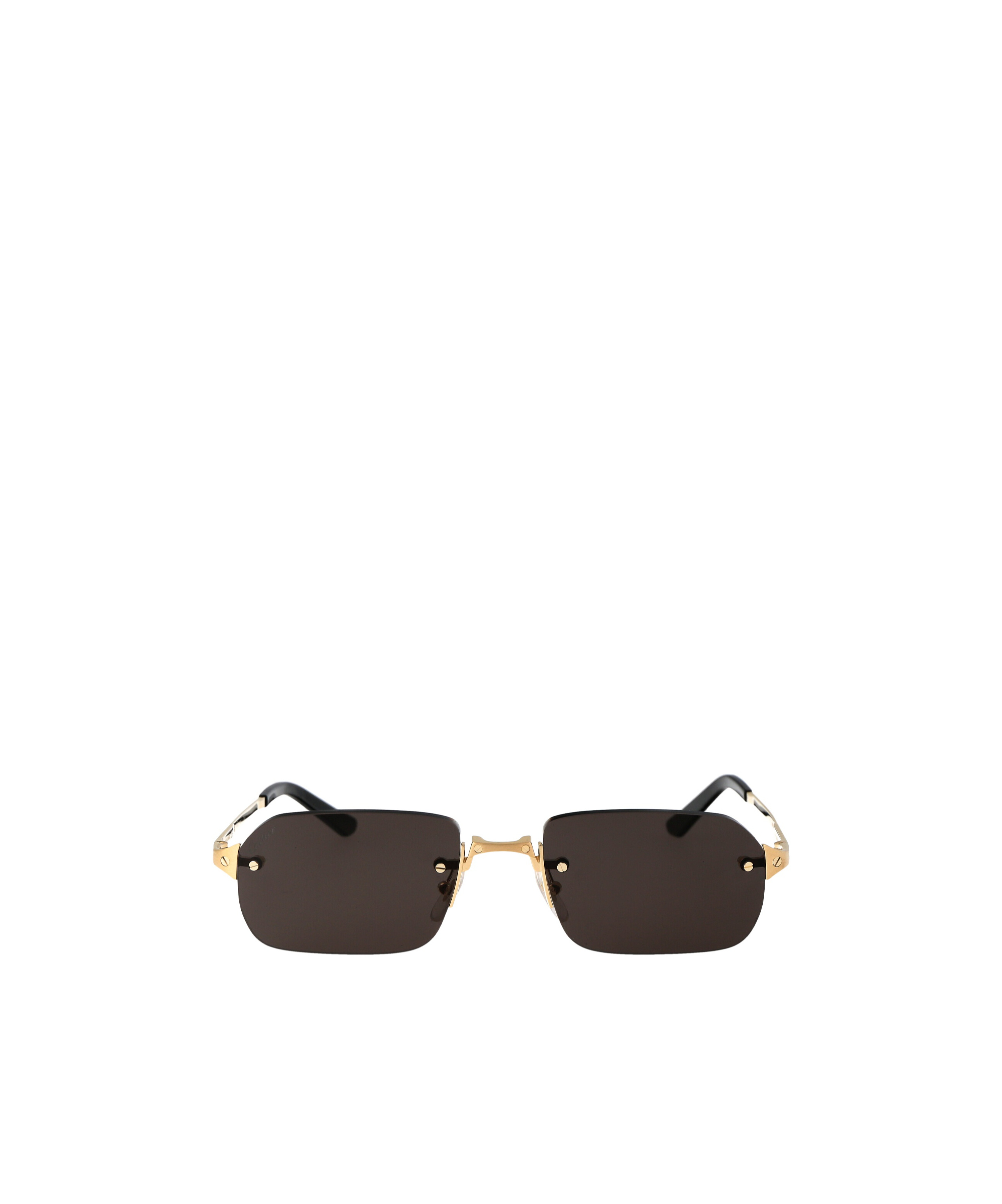 Cartier Rectangular Frame Sunglasses In Black
