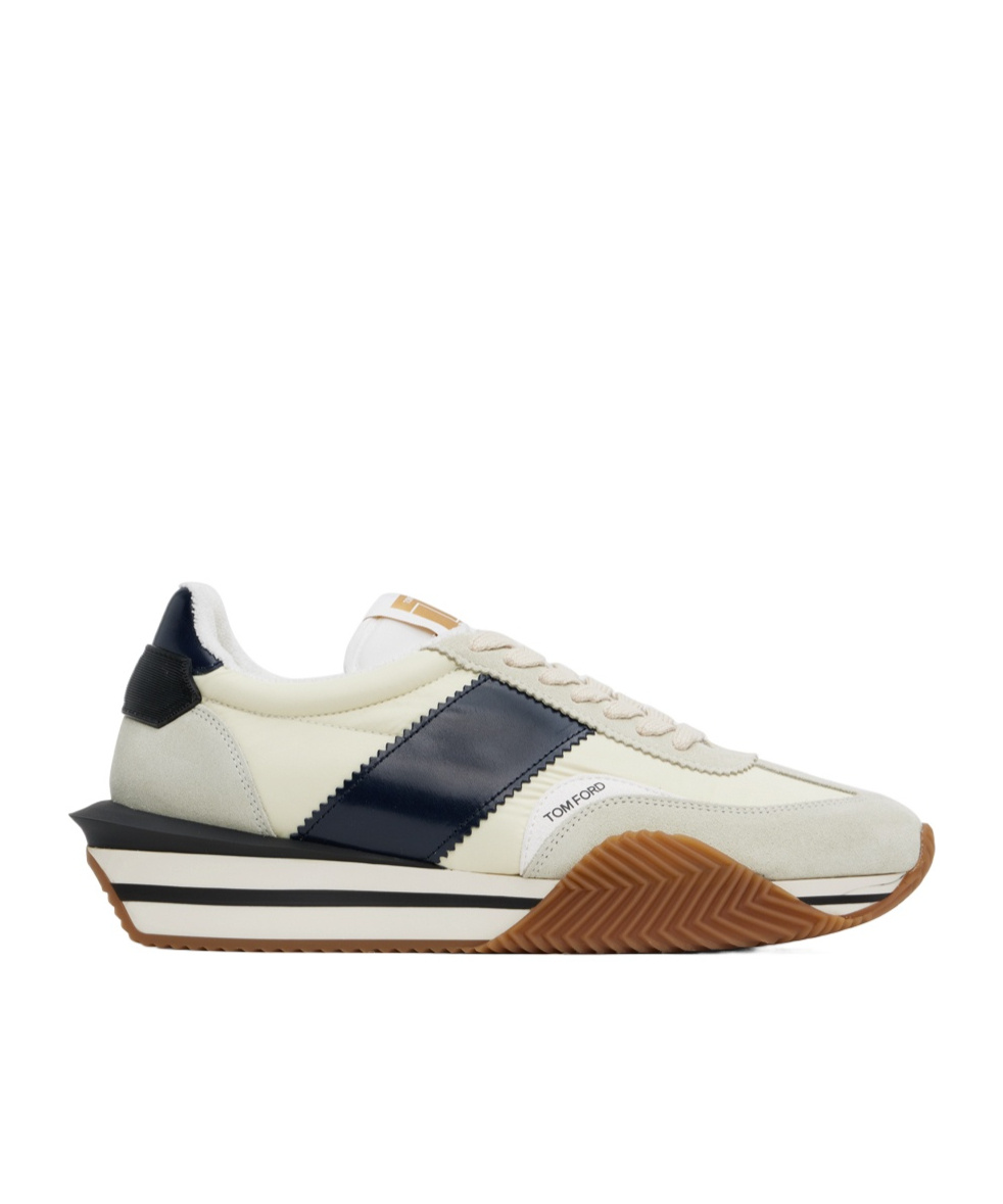 Tom Ford Logo Lace Low-cut Skate Shoes In White