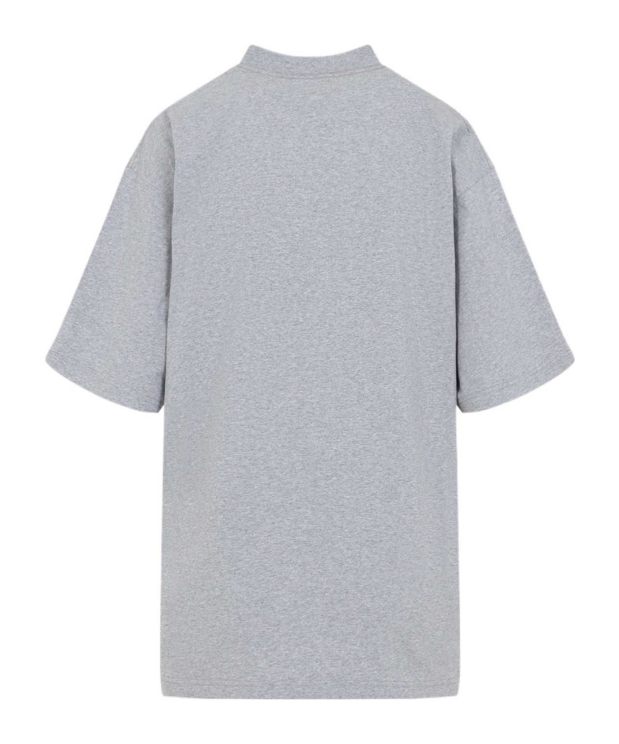 Balenciaga Grey Crewneck T-shirt With Maxi Logo Print On The Front In Cotton Woman In Gray