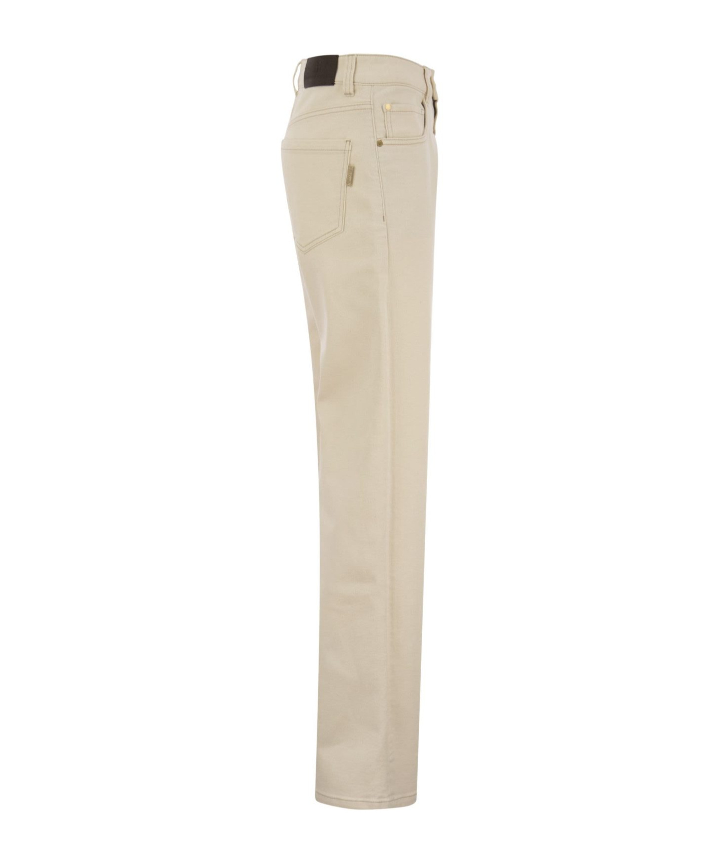 Brunello Cucinelli Denim Pants In Nude