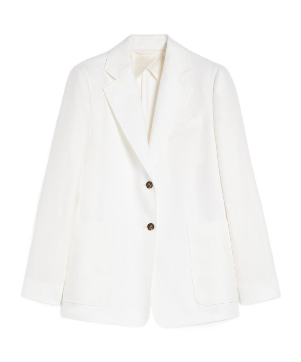 Max Mara Long-sleeved Suit Coat In White