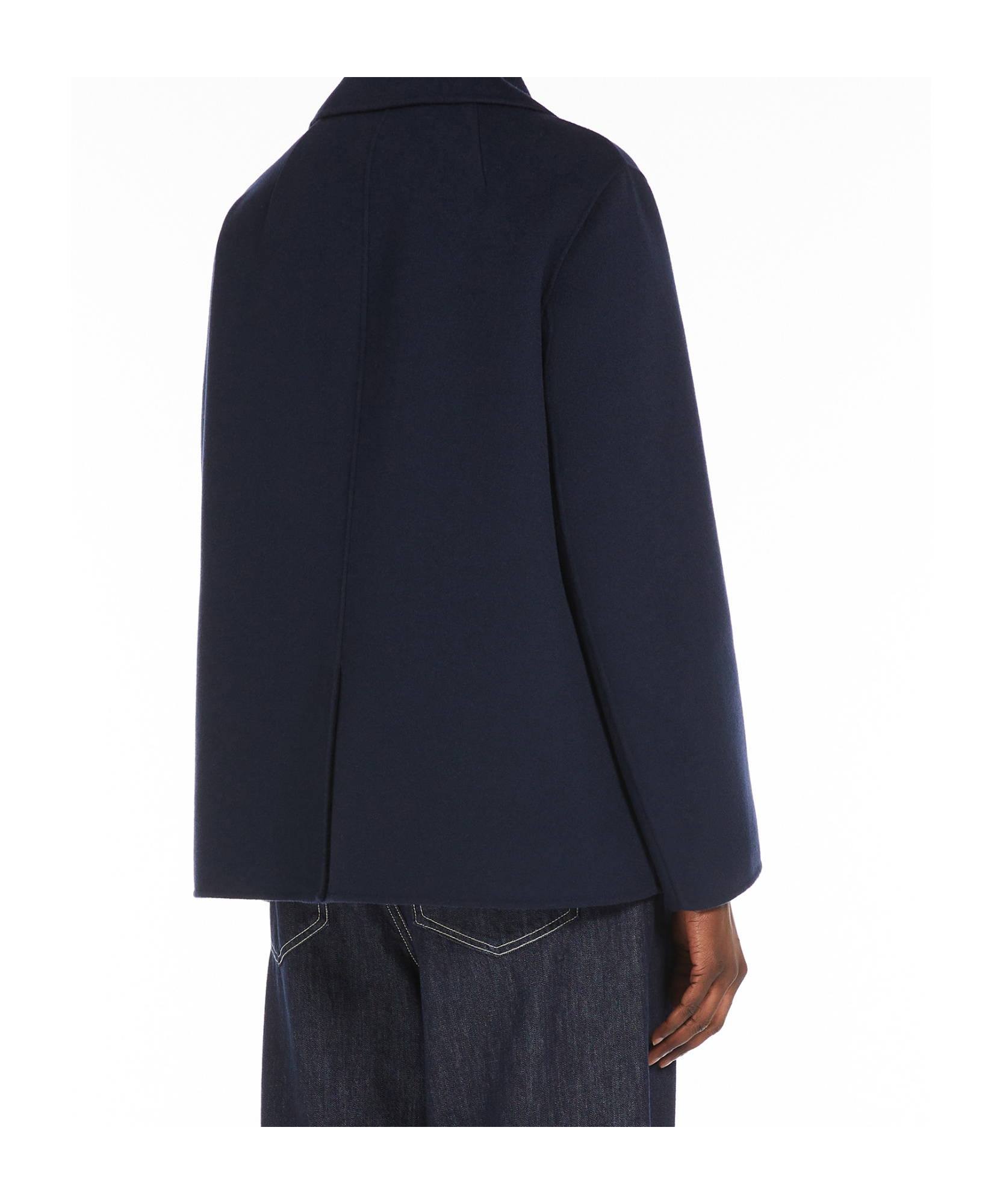 Max Mara Double-breasted Wool Jacket In Black