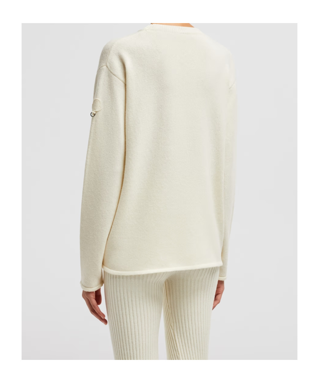 Moncler Long-sleeved Sweater In White