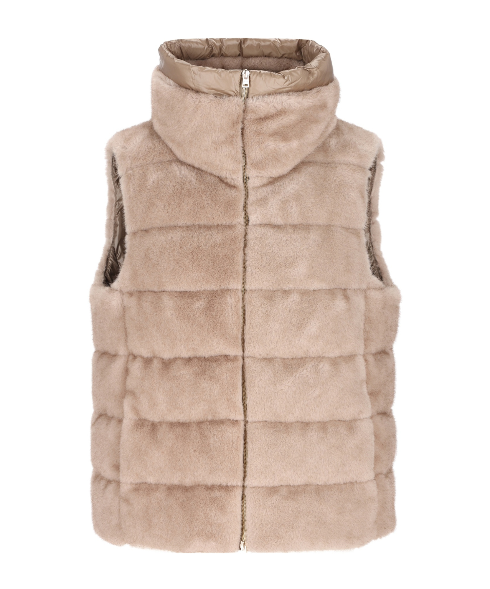Herno Zip-up Sleeveless Down Jacket In Chantilly
