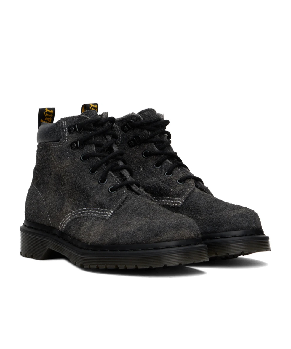 Dr. Martens 939 Stonewashed Suede Ankle Boots In Black
