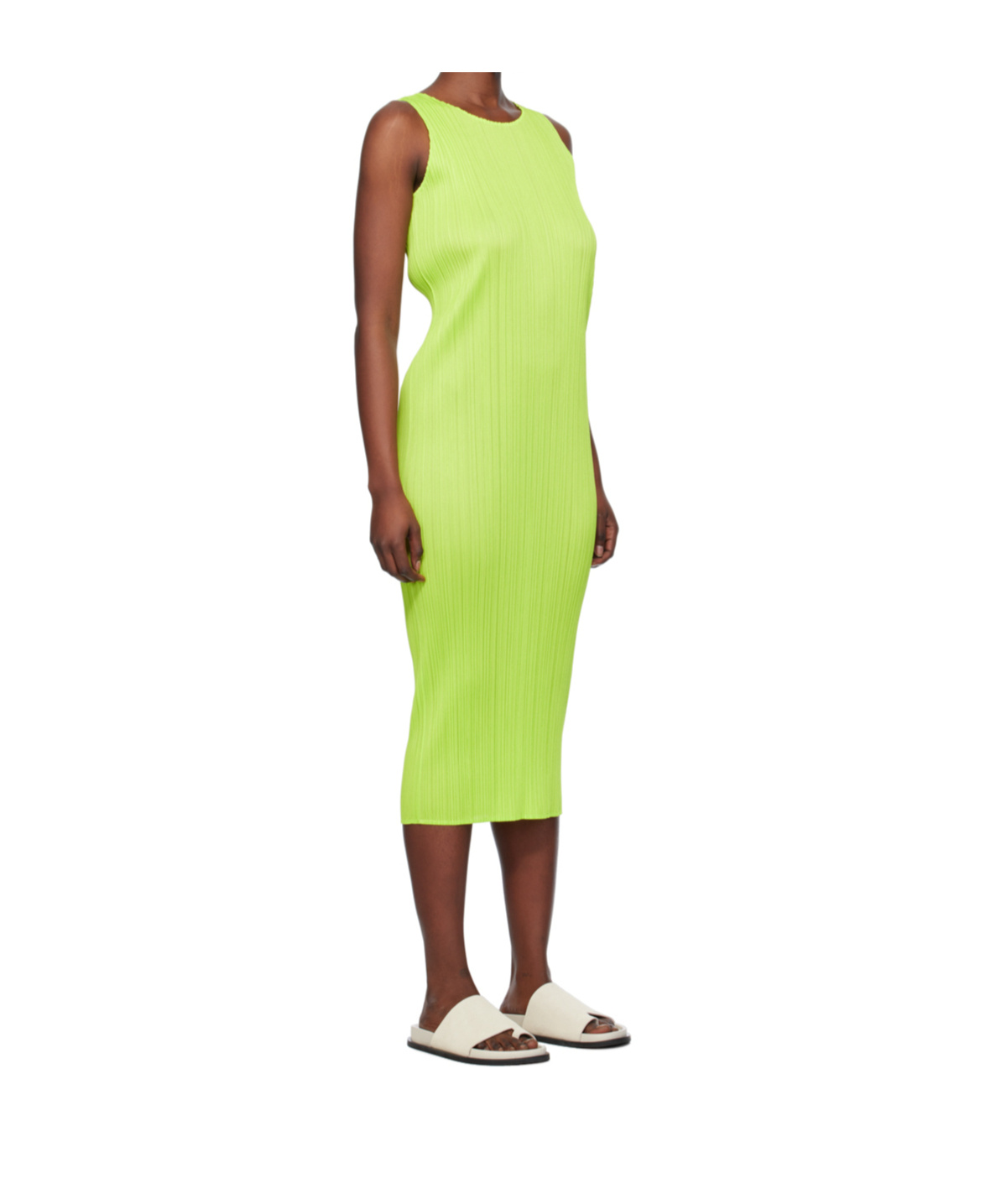Issey Miyake Basics Dress In Green