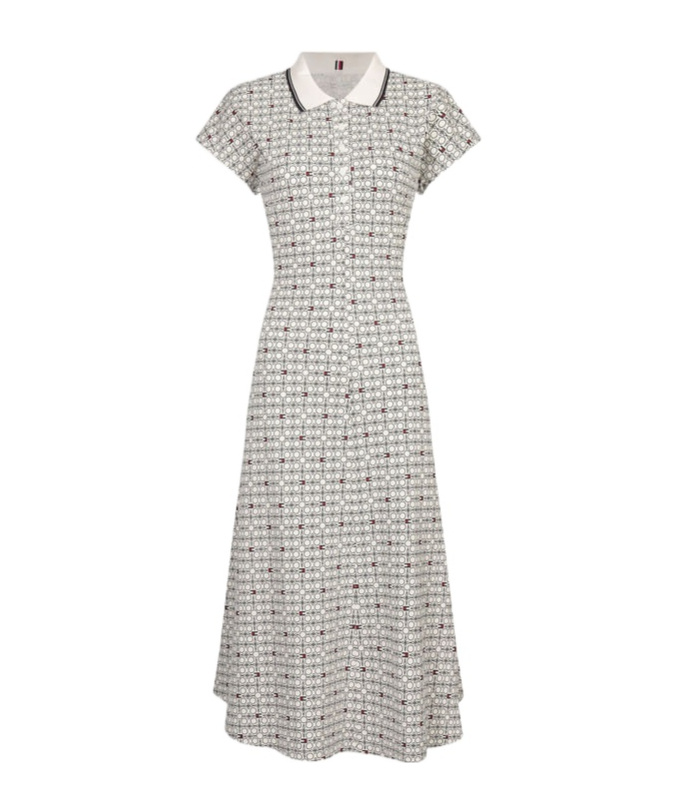 Tommy Hilfiger Patterned Dress In Gray