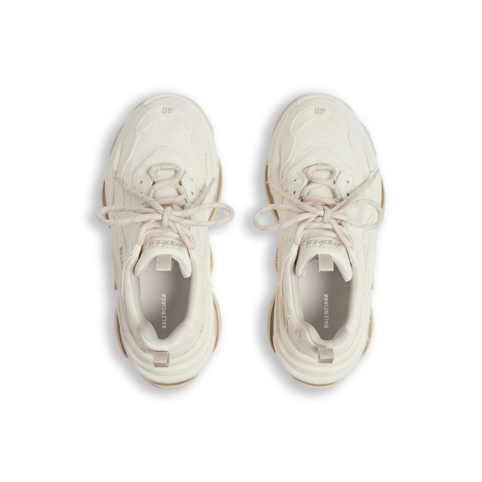 BALENCIAGA WOMEN'S TRIPLE S TRAINERS IN BEIGE