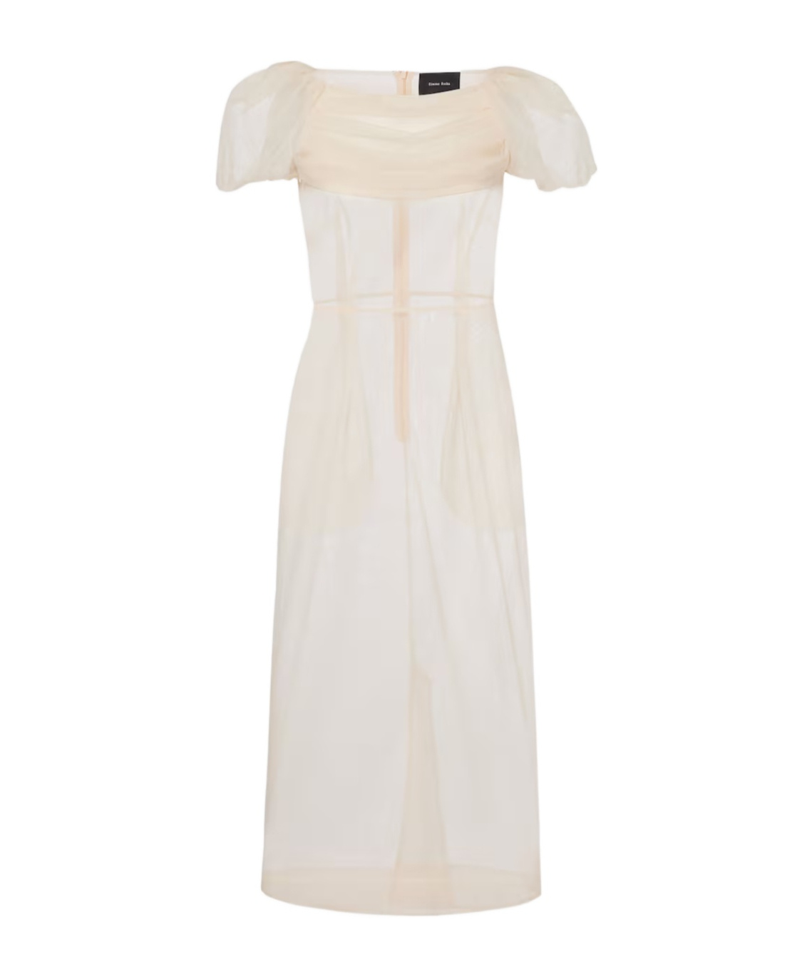 Simone Rocha Tulle Midi Dress In White