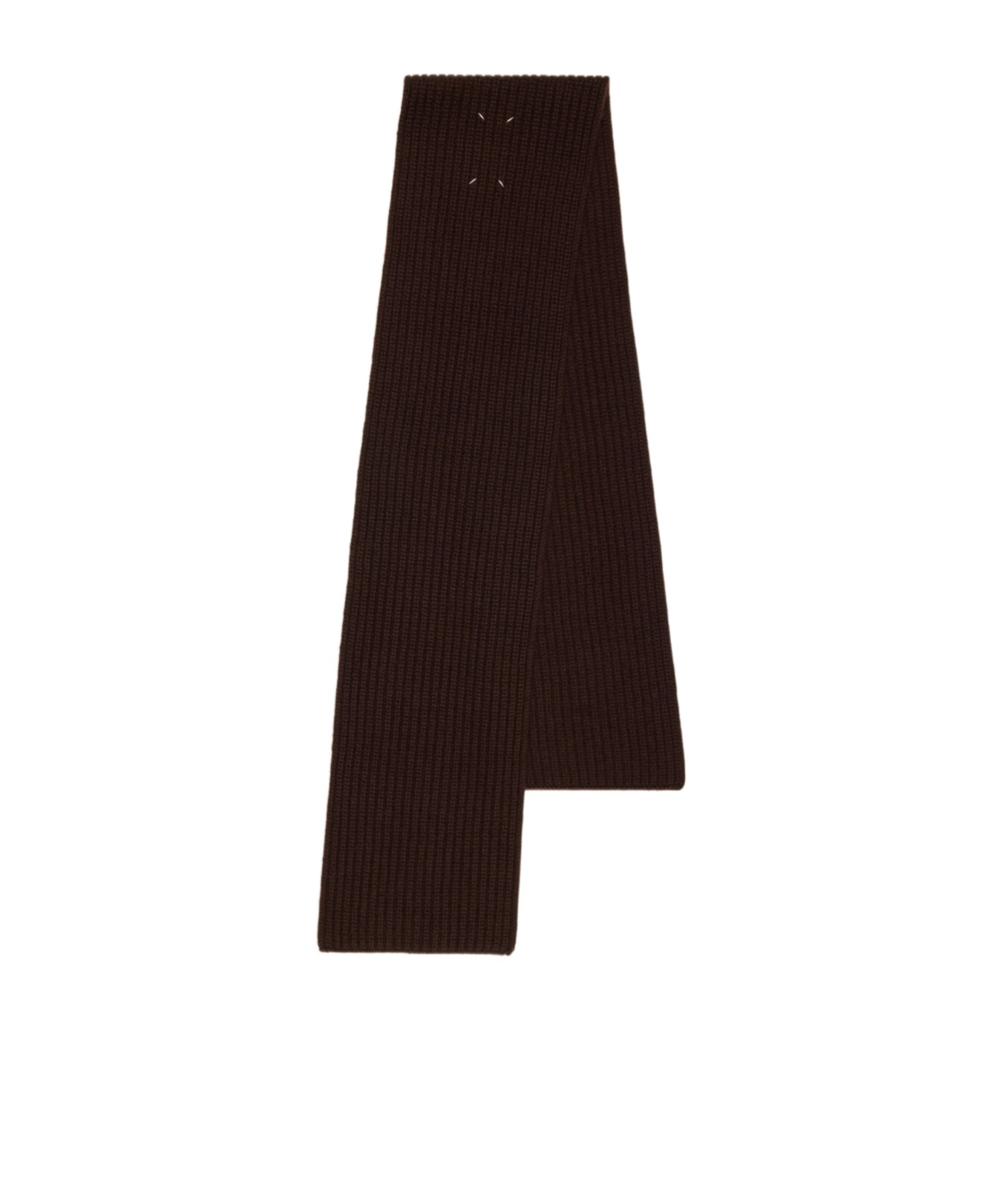 Maison Margiela Ribbed Cashmere Scarf In Black