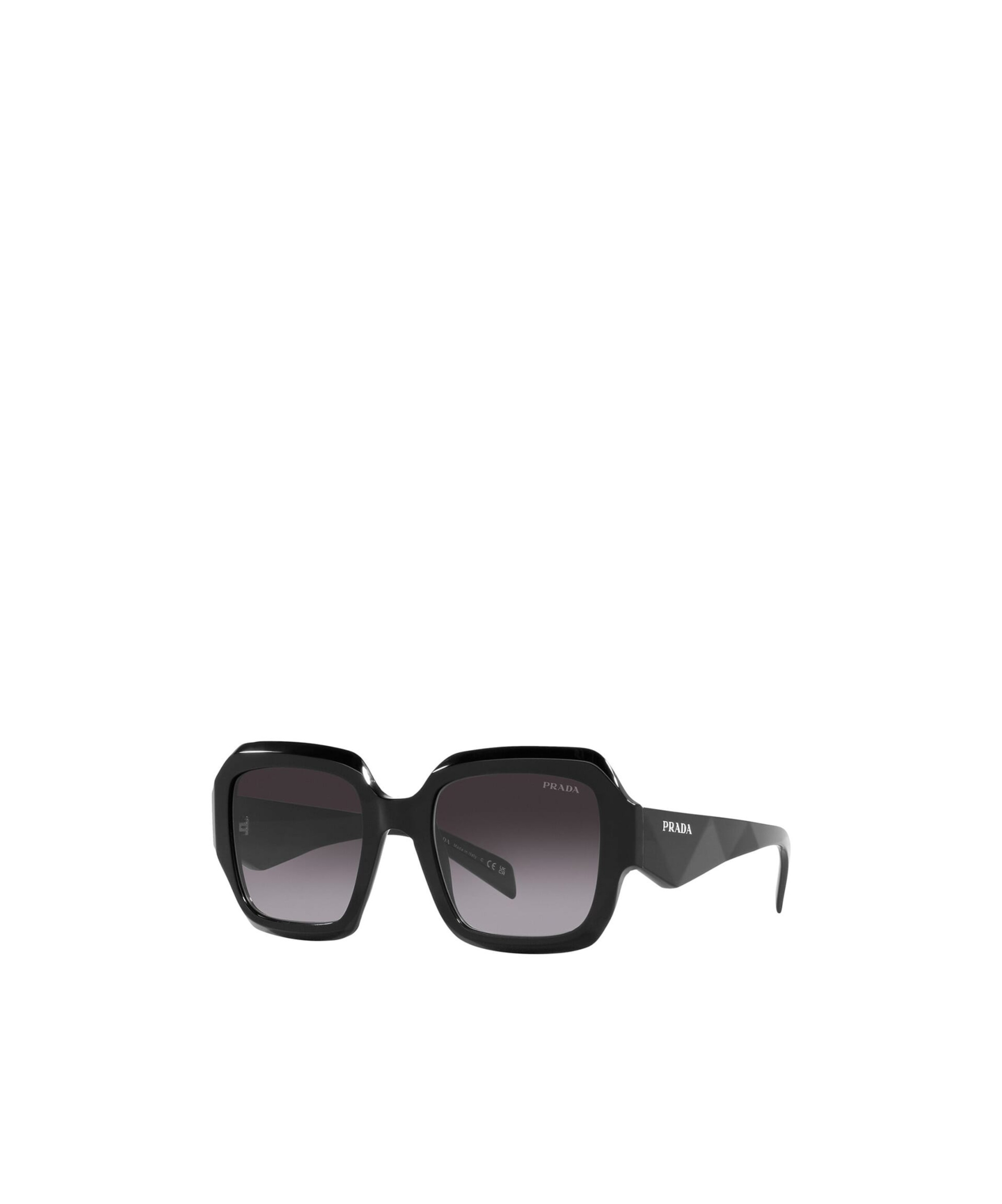 Prada Womens Black Pr 28zs Branded-arm Pillow-frame Acetate Sunglasses In Black