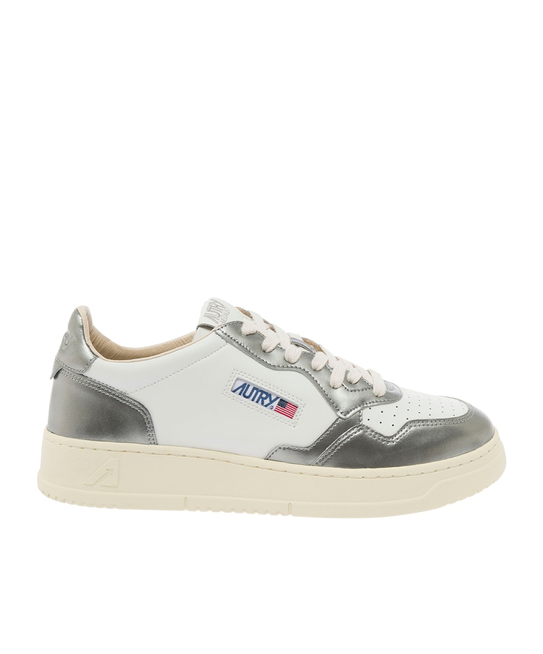 Autry Medalist Low Leather Sneakers In Nude