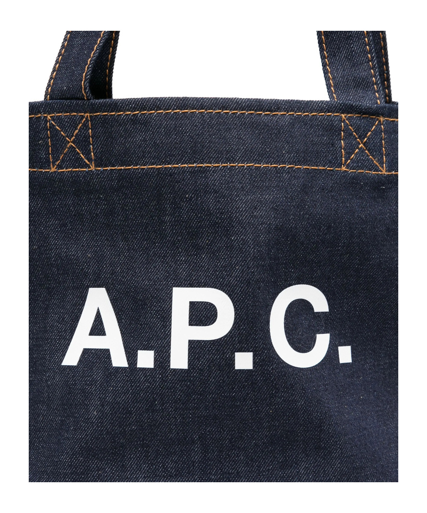 Apc Medium Logo-detail Denim Tote Bag In Multi
