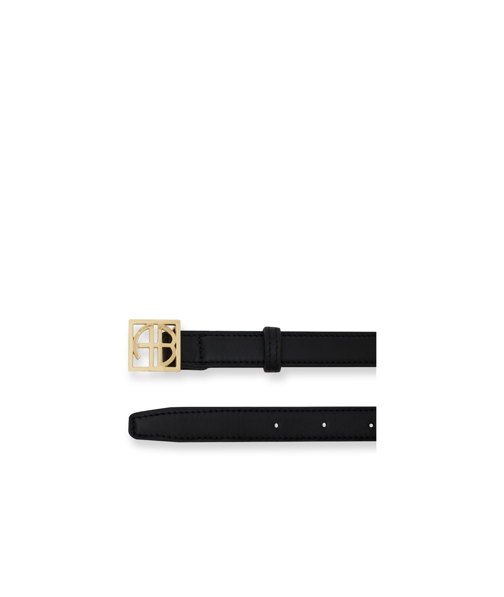 Shop Anine Bing Monogram Belt In Black