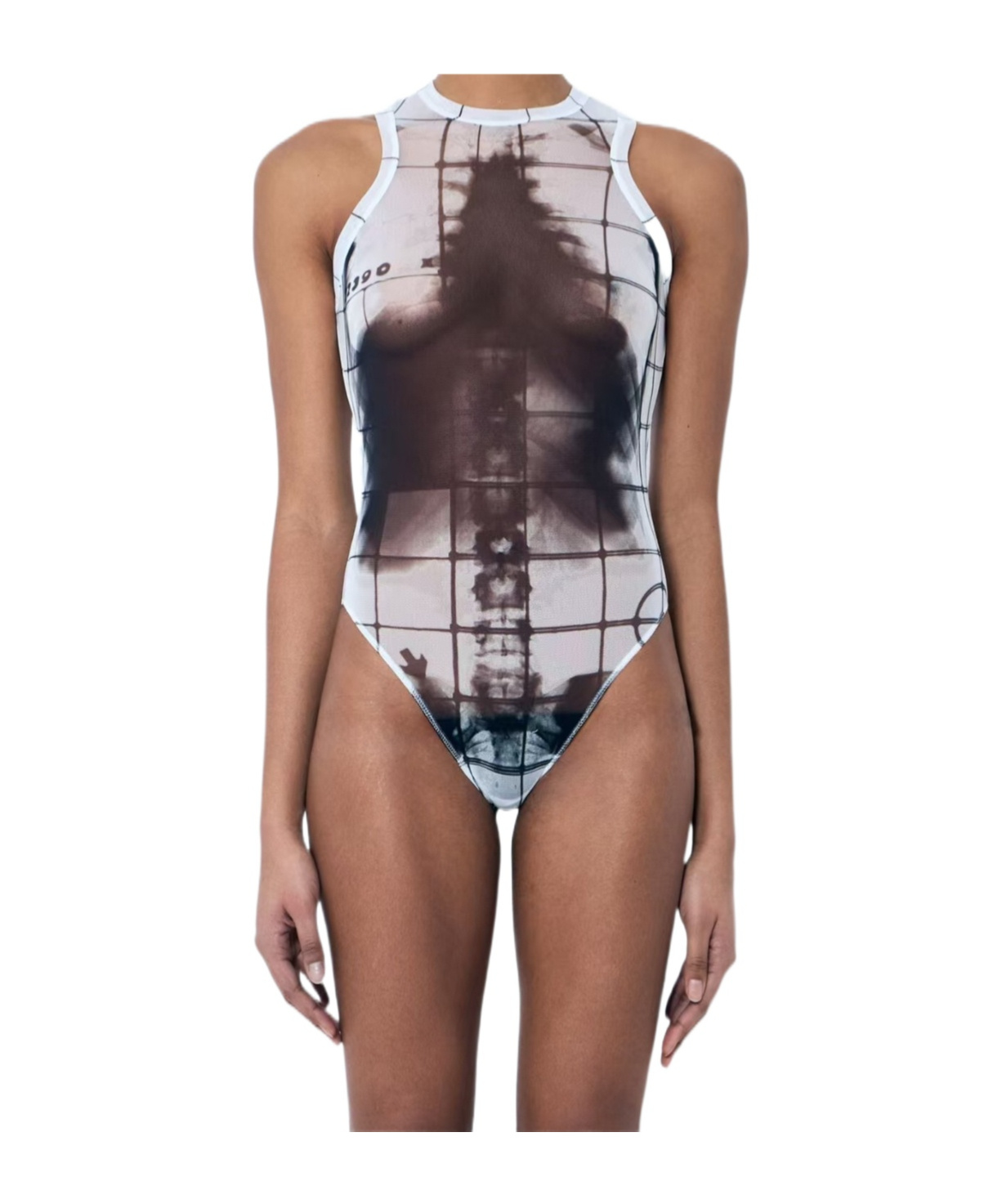Jean Paul Gaultier Sleeveless Jumpsuit In Brown
