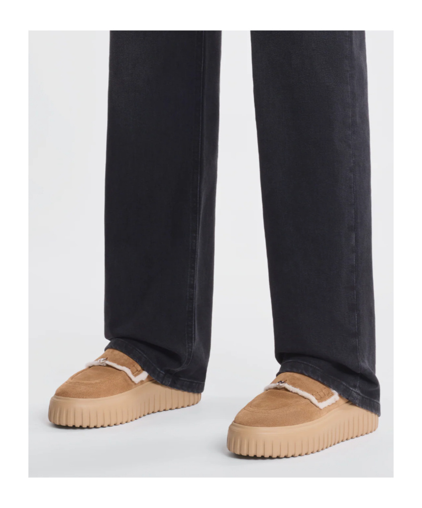 Hogan H-striped Platform Mules In Burgundy