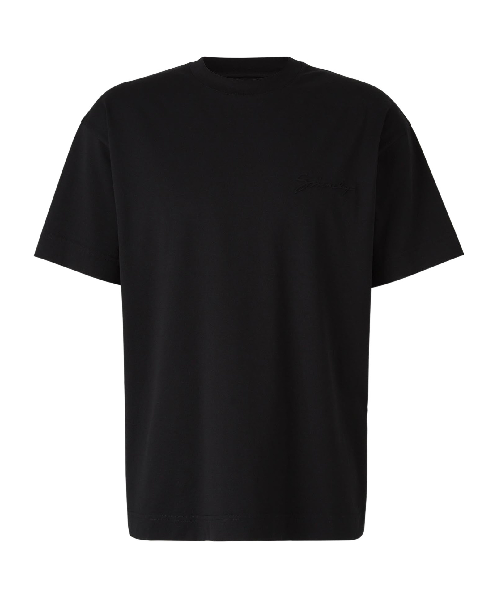 Givenchy Signature Logo Crewneck T-shirt In Black
