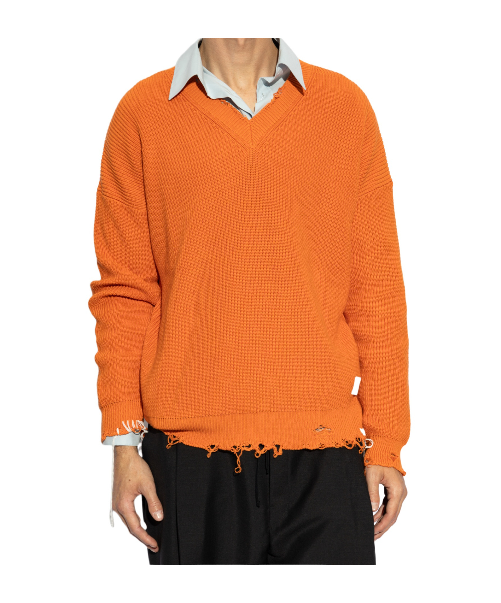 Shop Mm6 Maison Margiela Numbers-motif Jumper In Orange