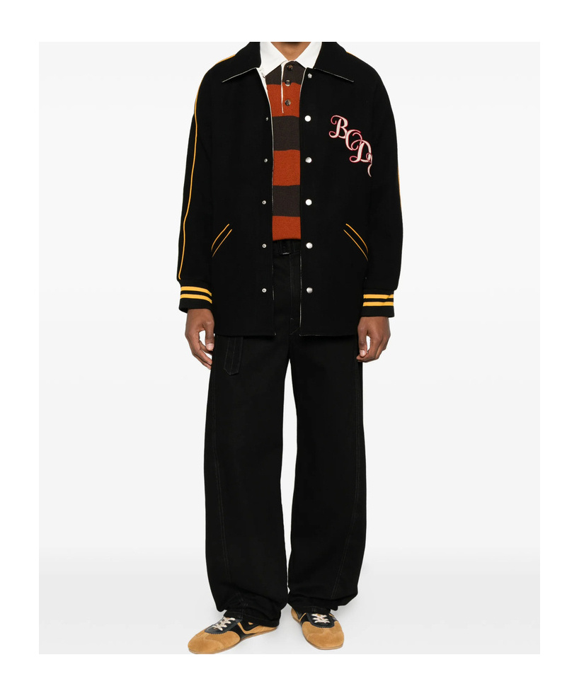 Bode Monogram Snap Reversible Jacket In Black