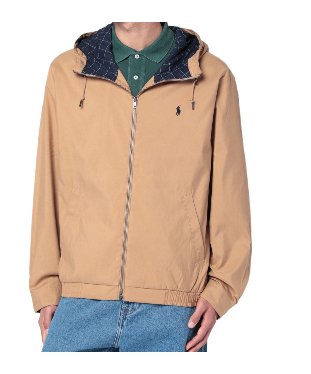 Polo Ralph Lauren Zippered Hooded Jacket With Side Pockets