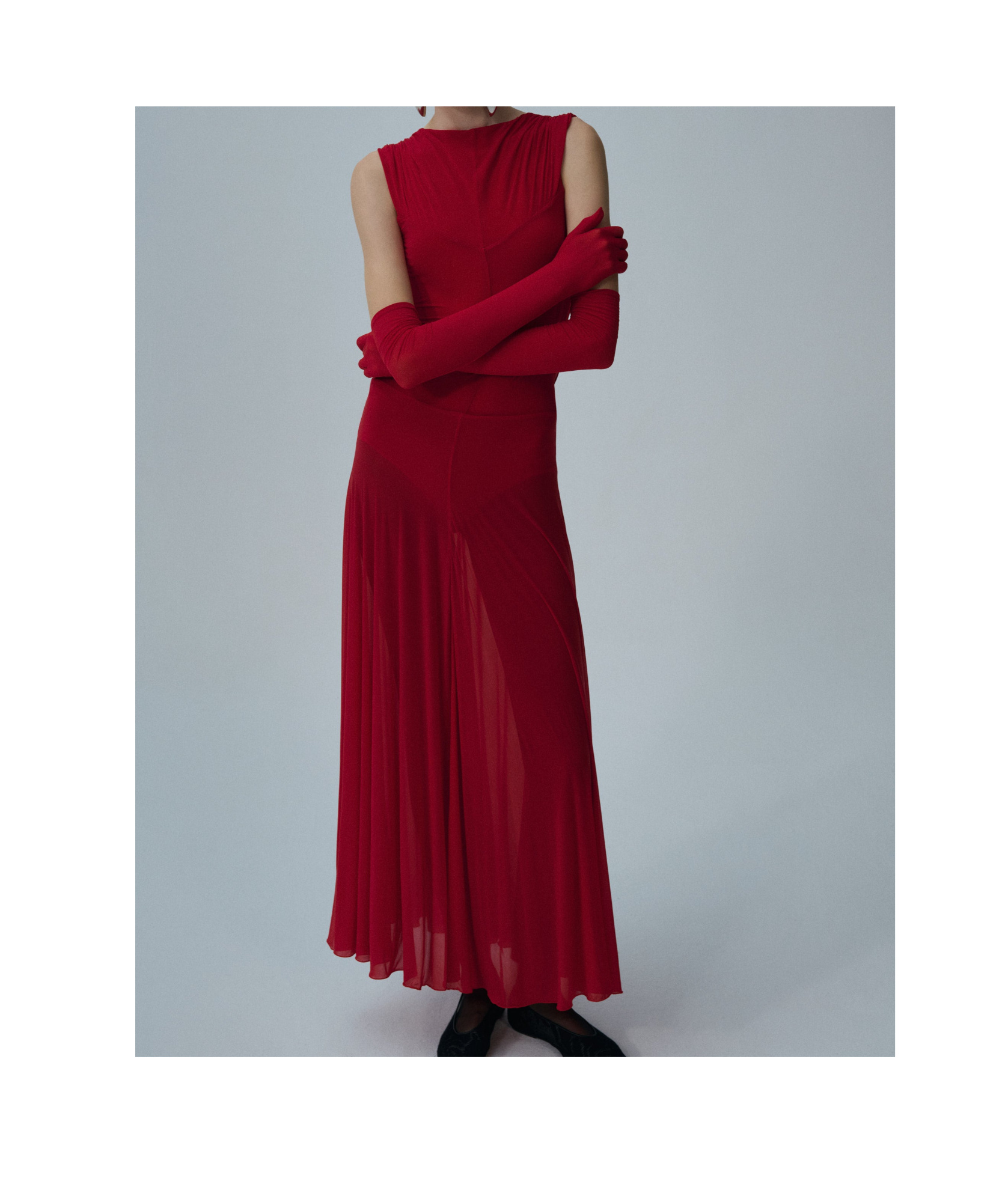 Magda Butrym Dress 11 In Red Polyamide Polyester In Red