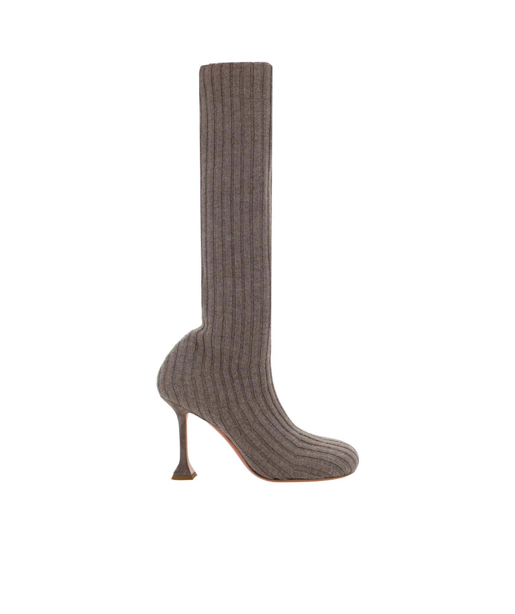 Amina Muaddi Veneda 95 Short Boots In Gray