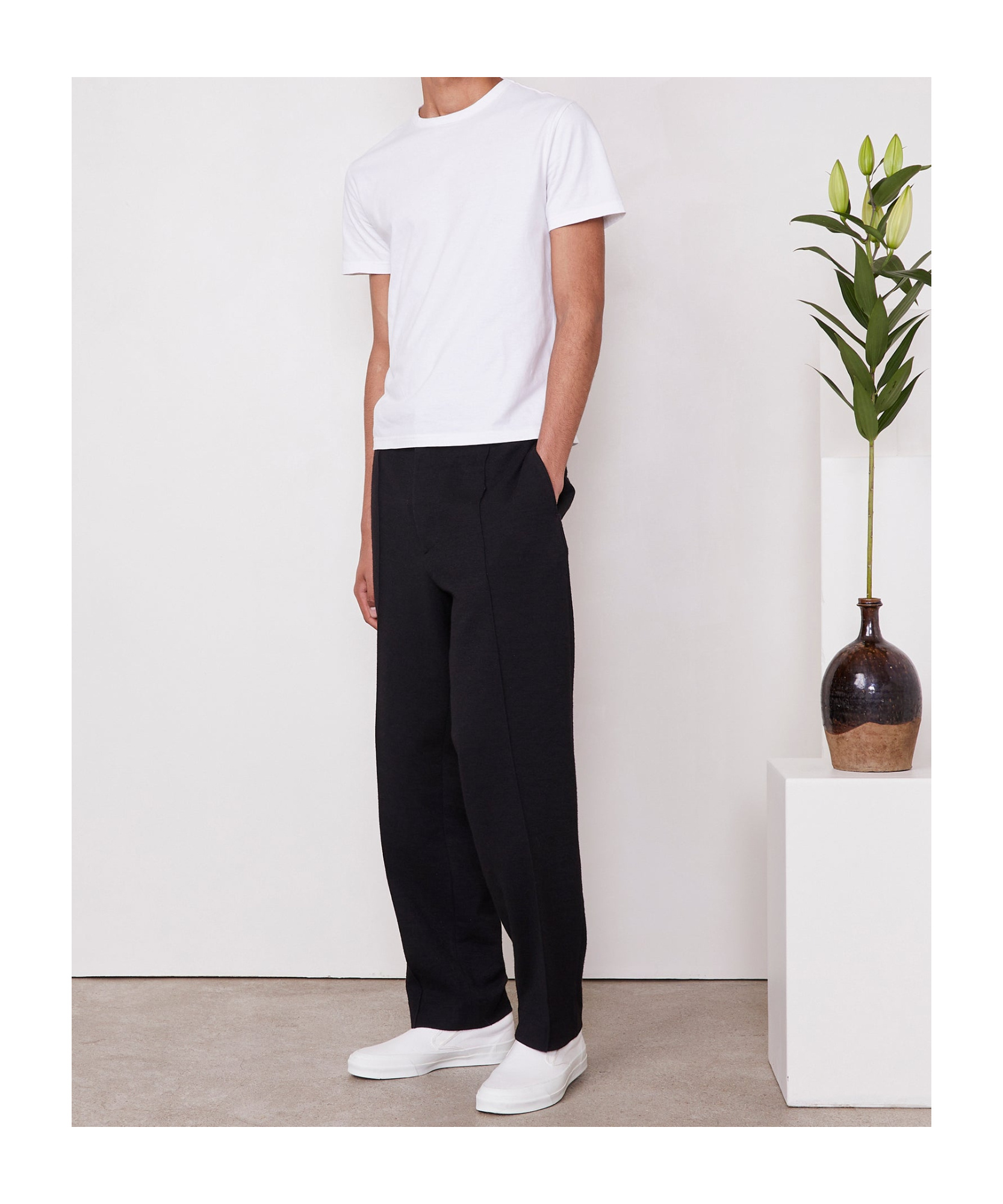 OFFICINE GENERALE ELASTIC WAIST CASUAL PANTS