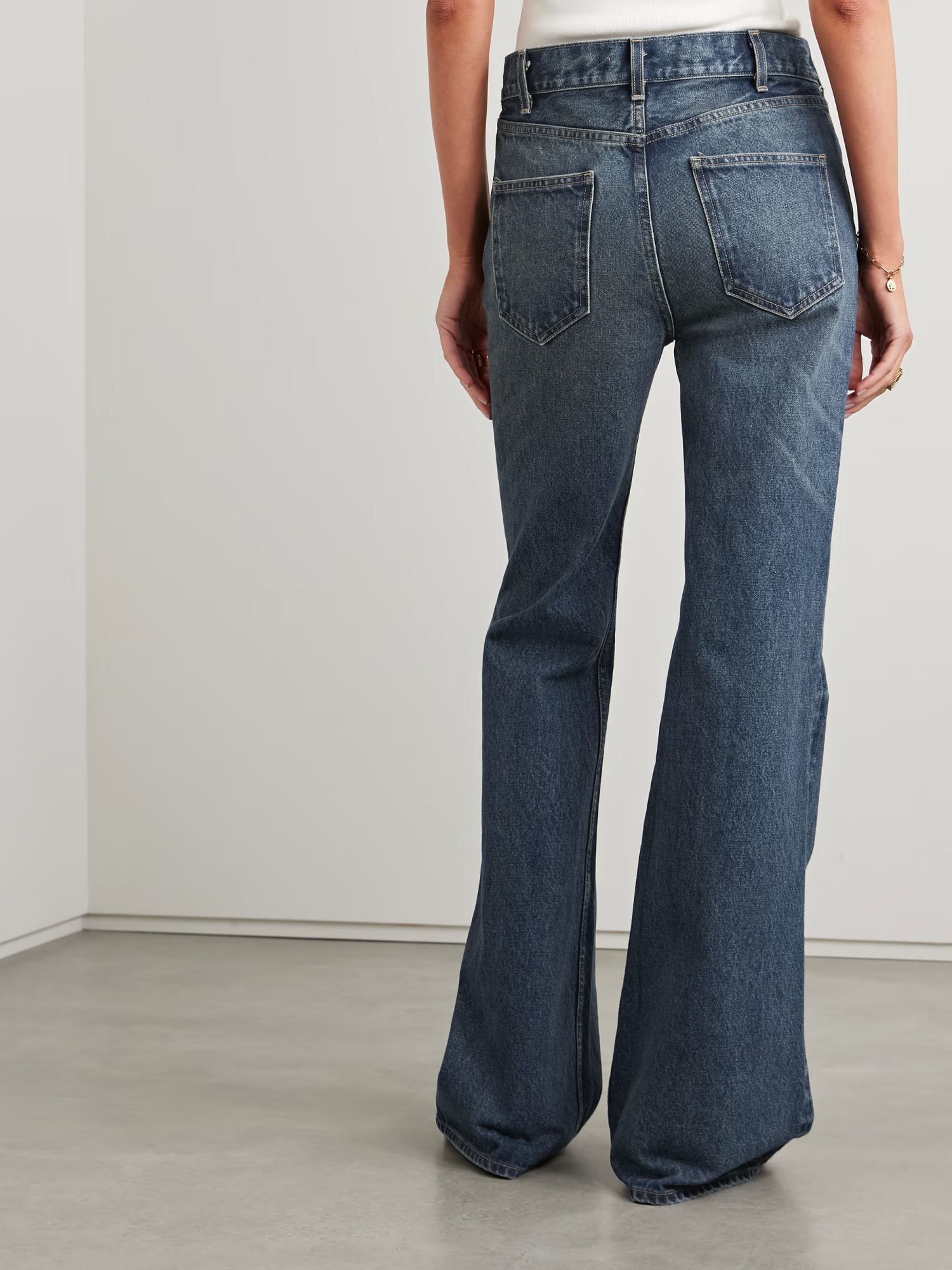 Nili Lotan Roe Flared Jeans In Blue