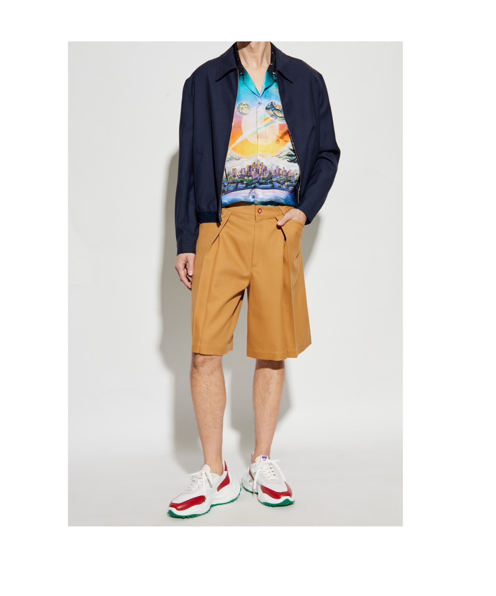 Casablanca Waistband Loop Shorts In Yellow