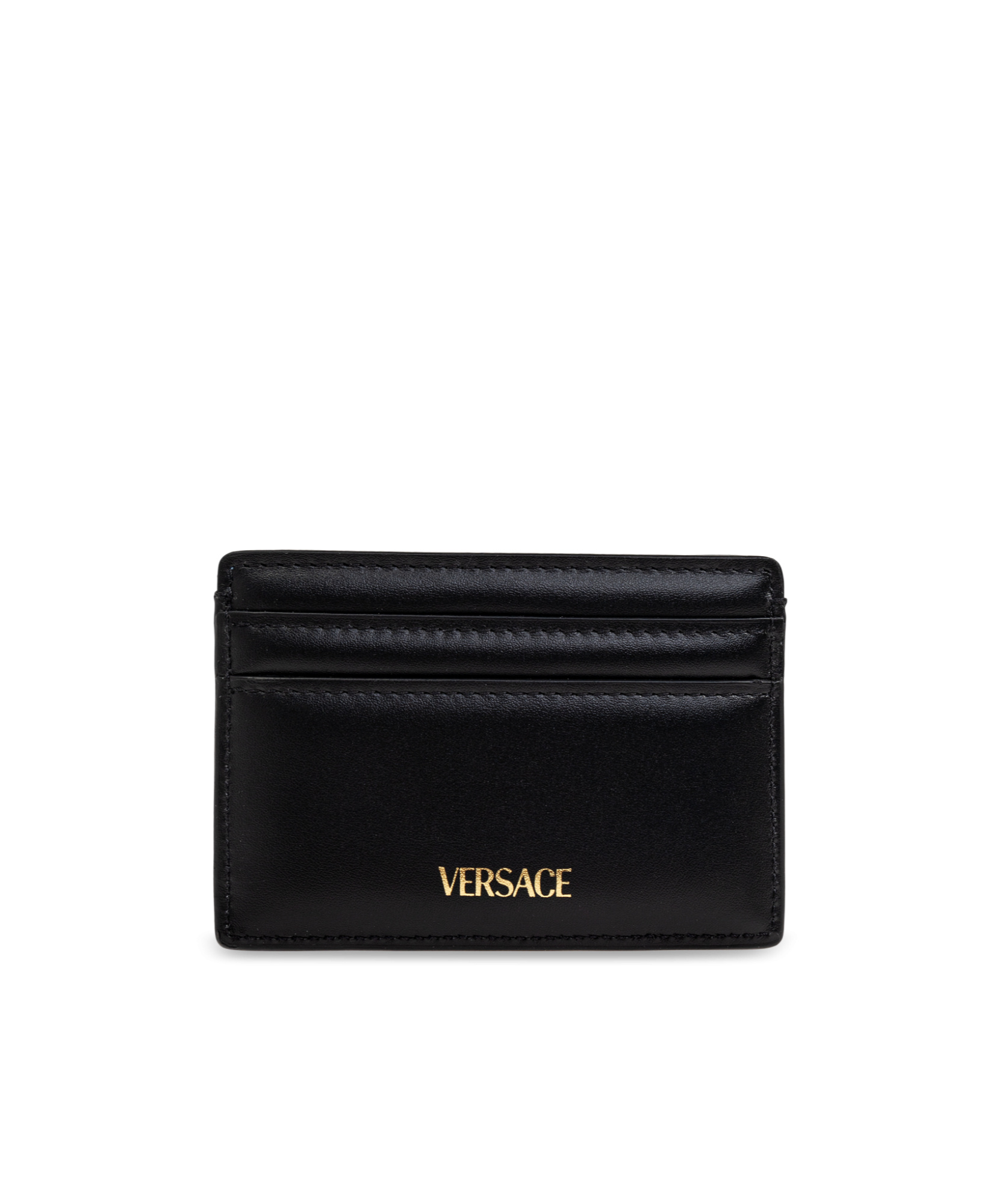 Versace Logo Card Holder In Black