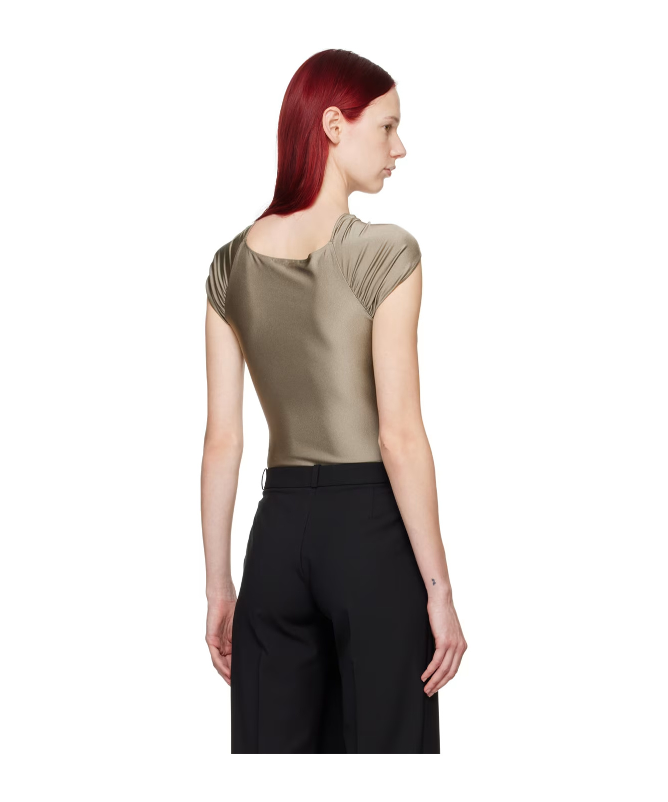 Coperni Hollowed-out Twisted Pleated Jumpsuit In Black