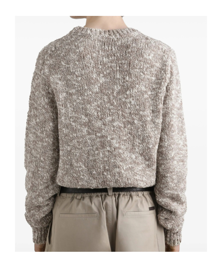 Dolce & Gabbana Fine-gauge Wool Crew Neck Pullover In Neutral