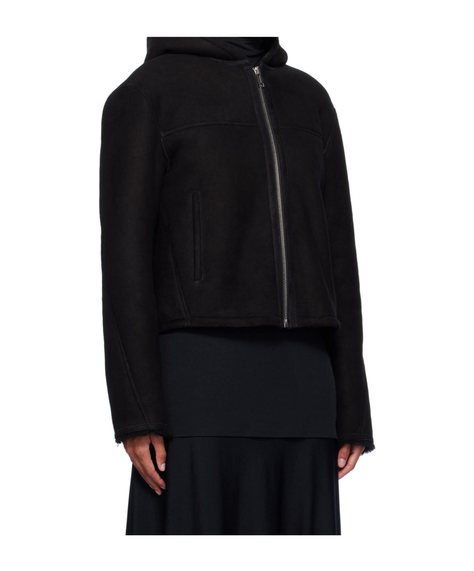 Yves Salomon Long-sleeved Casual Jacket In Black