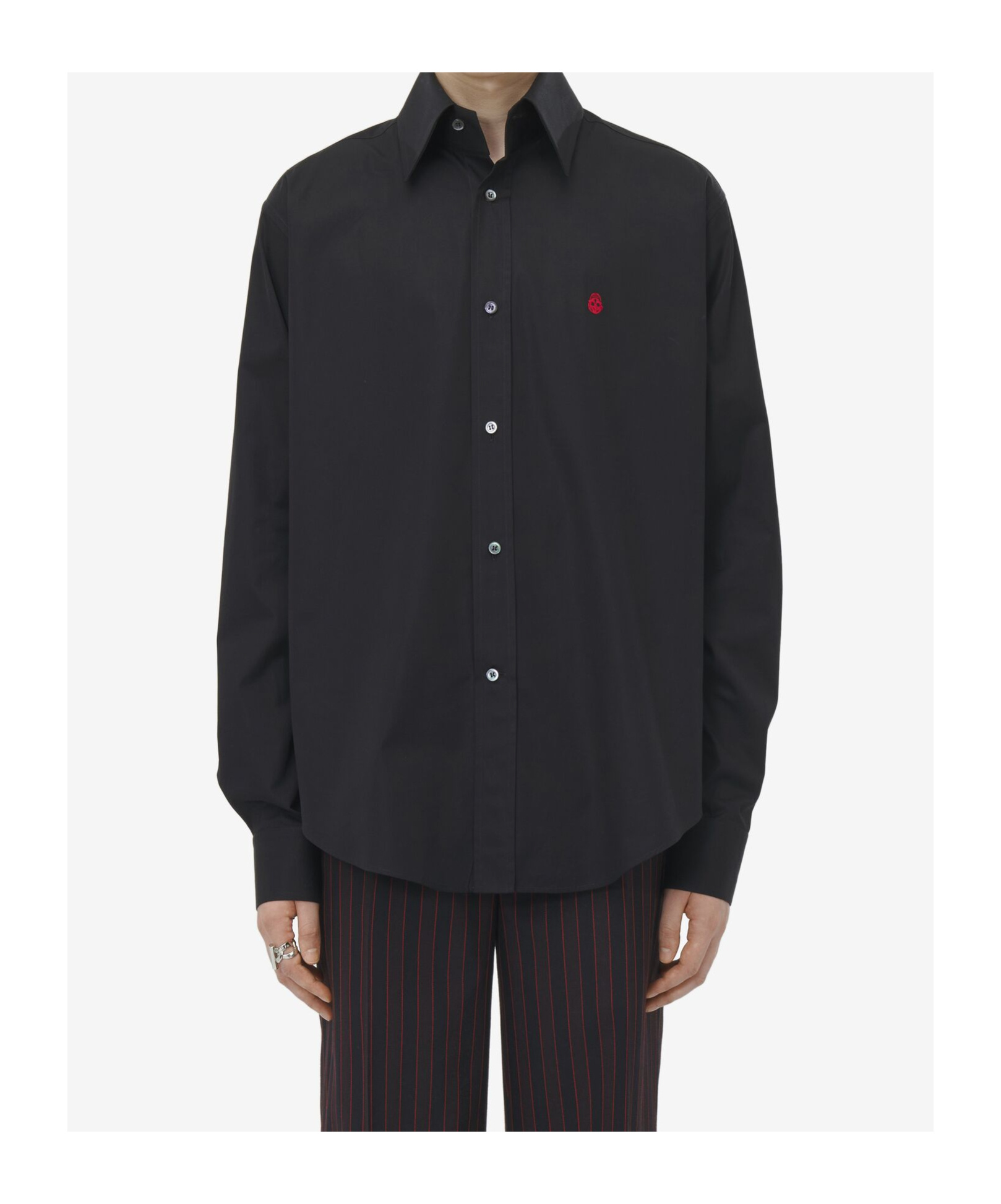 Alexander Mcqueen Long-sleeved Shirt In Black
