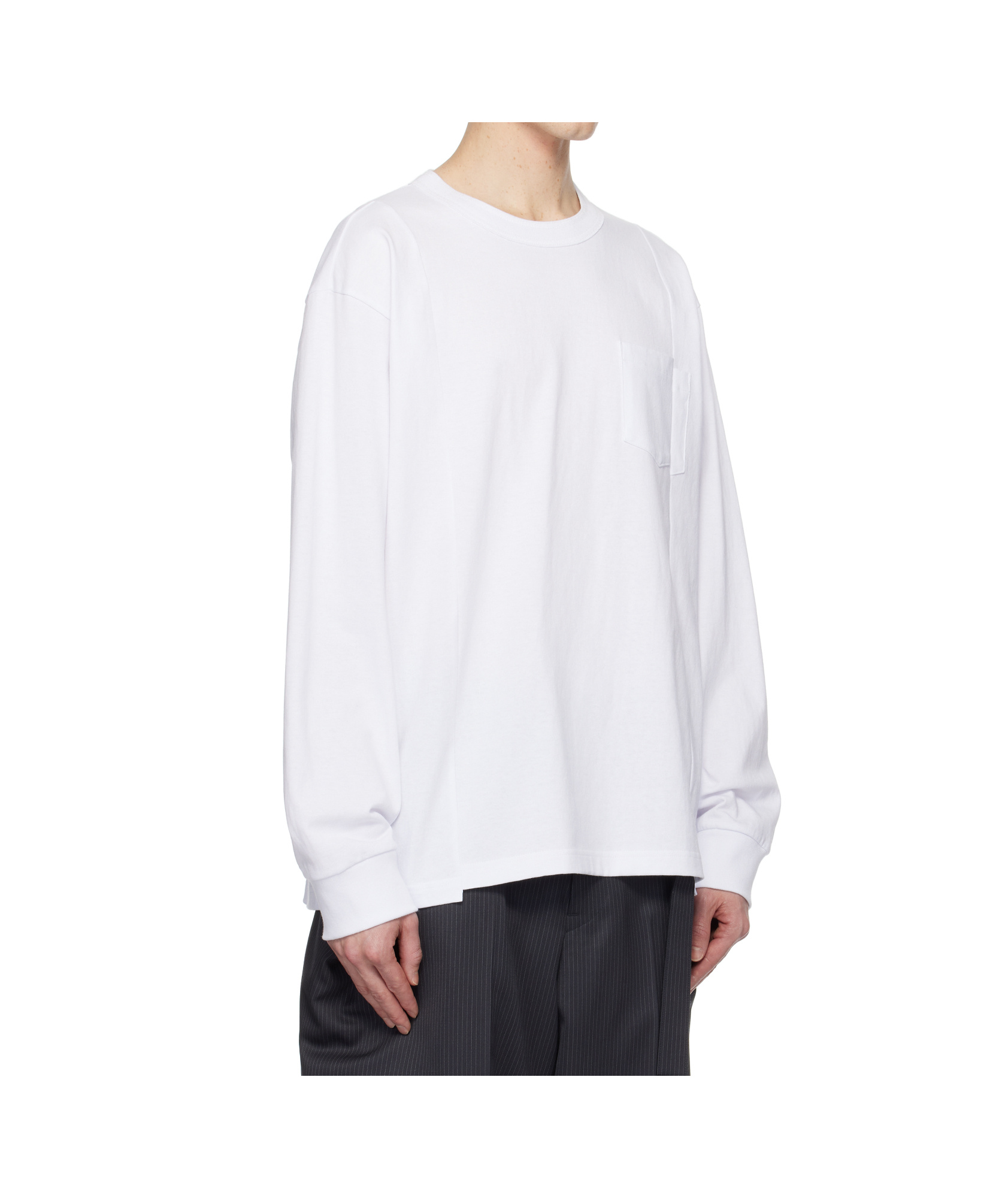 Sacai White James Dean Long Sleeve T-shirt In White