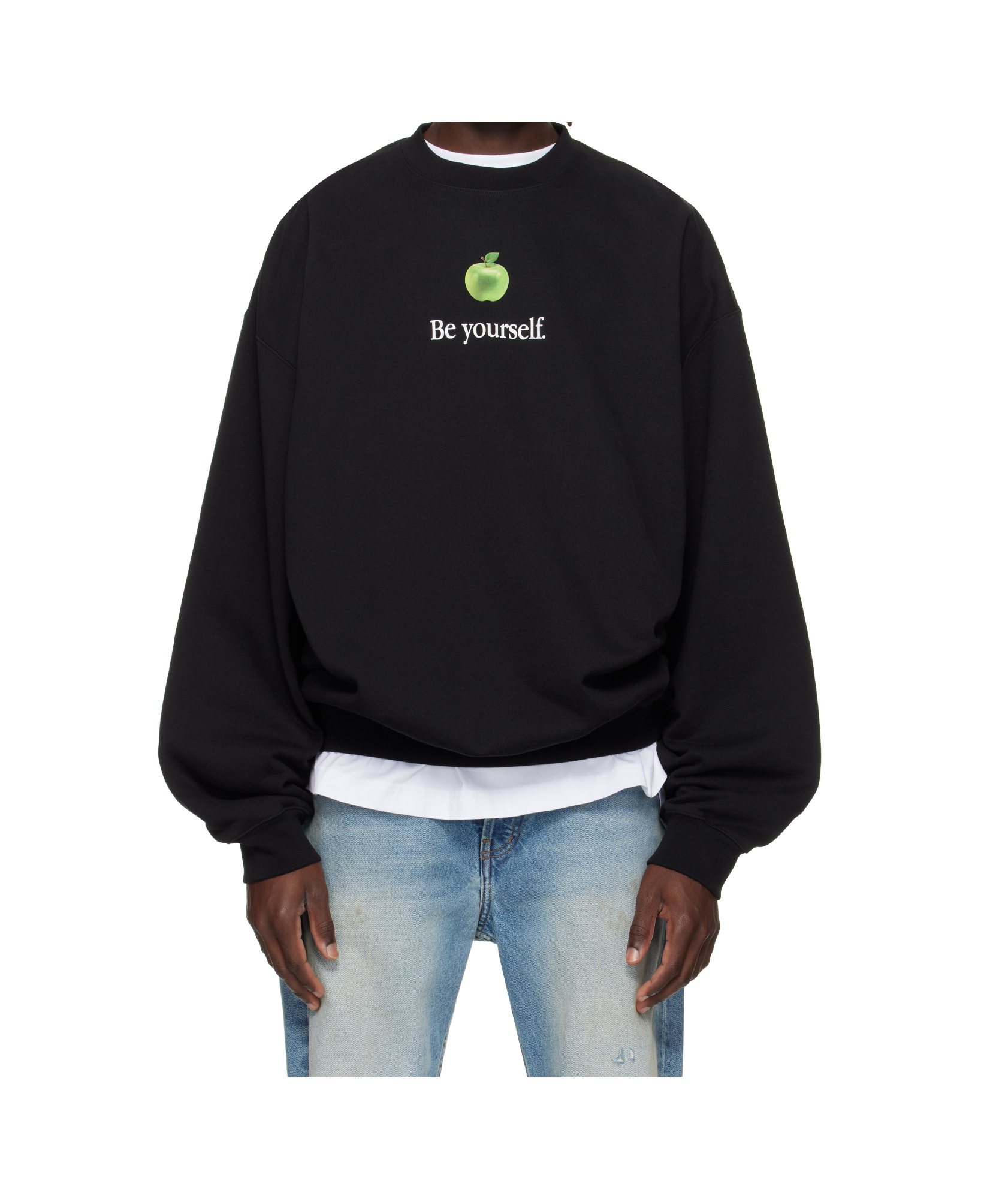 Vetements Mens Black Be Yourself Relaxed-fit Cotton-blend Sweatshirt Xl In Black