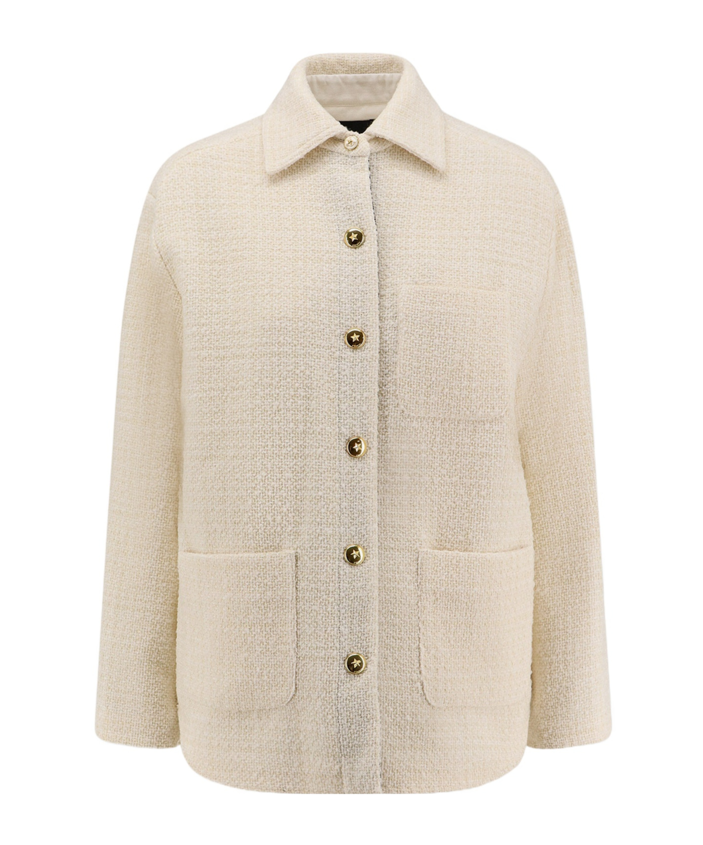 Pinko Ghiacciolo Tweed Jacket In Brown