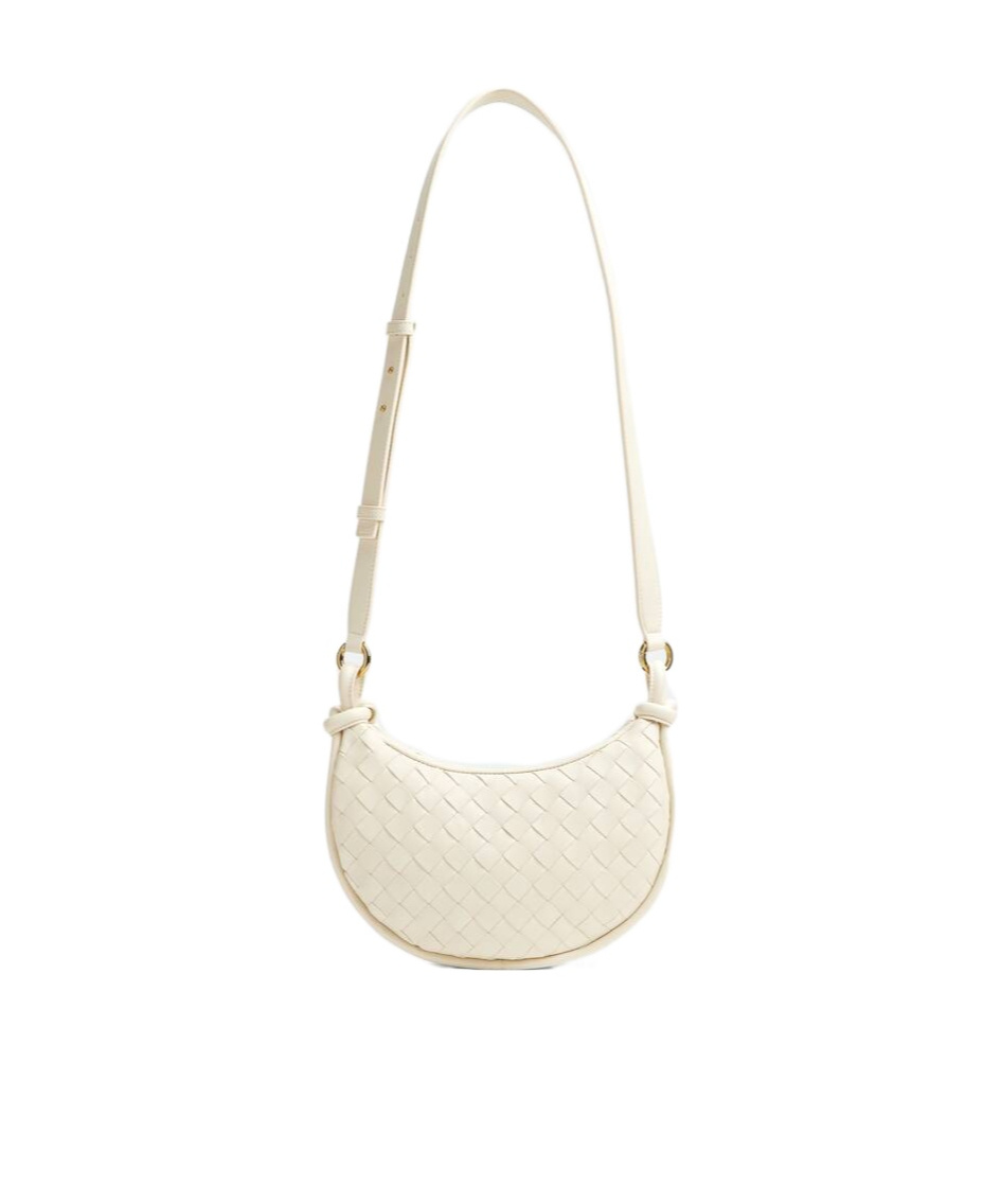 Bottega Veneta Gemelli Messenger Crossbody Bag In White