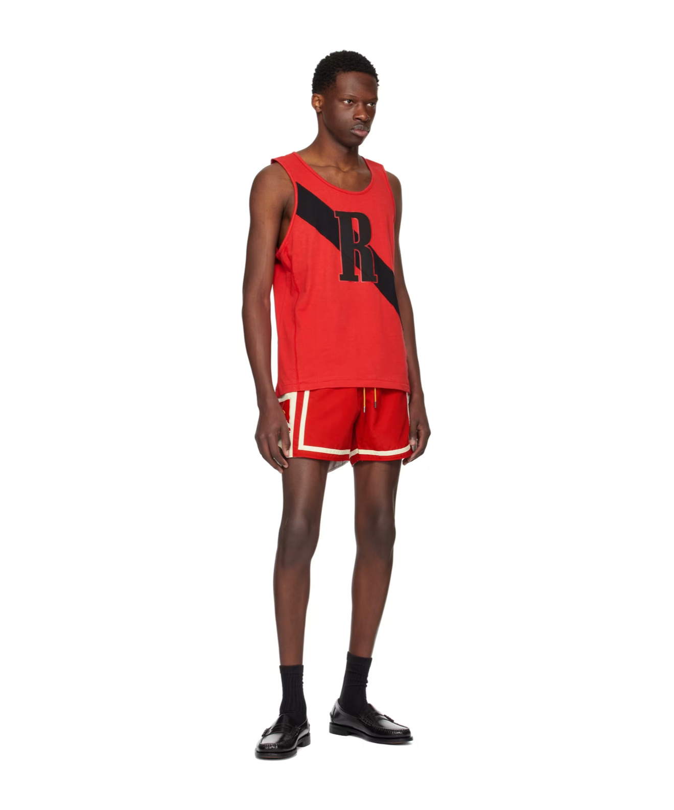 Rhude Man Tank Top Red Size Xl Cotton In Red