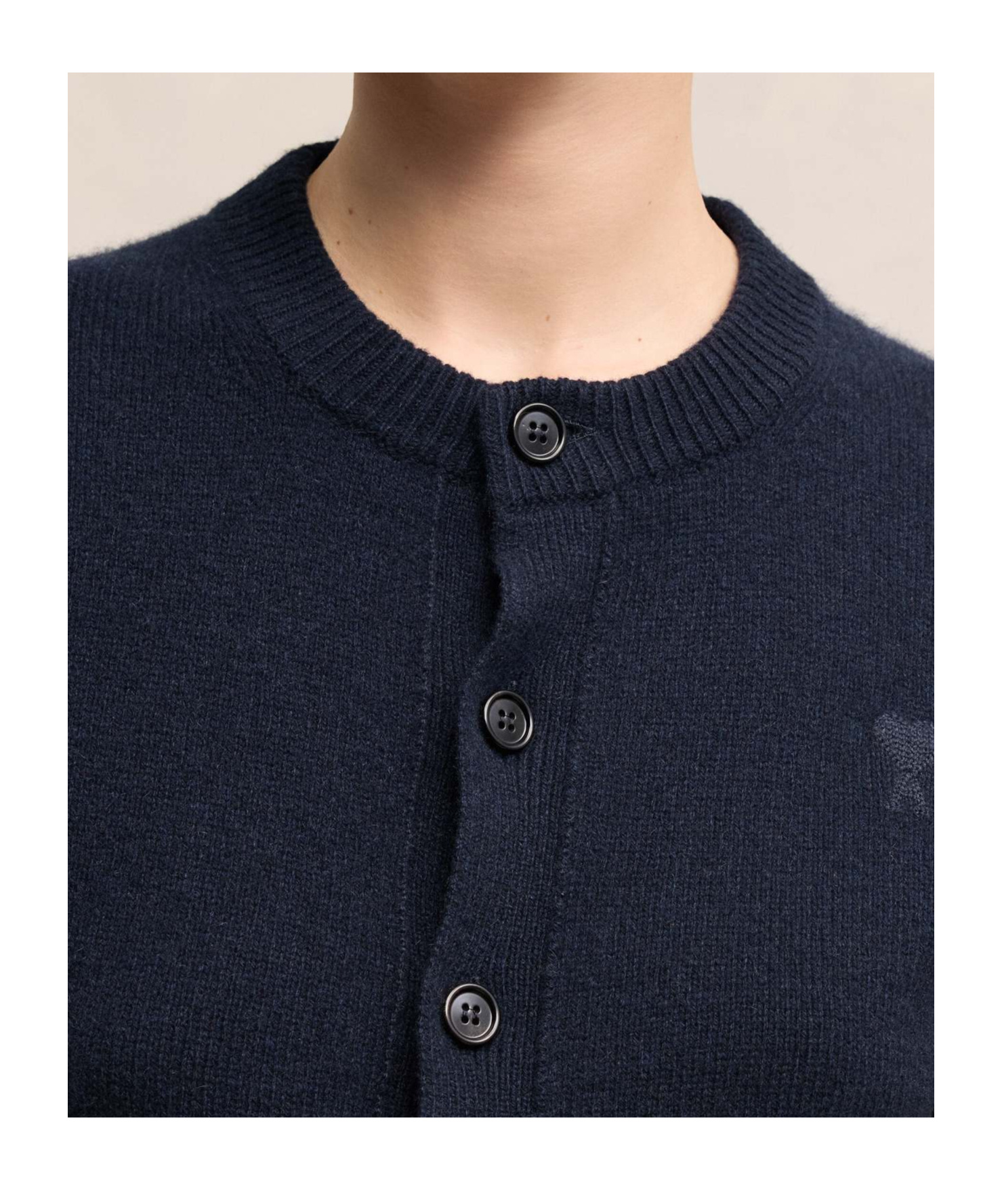 Ami Alexandre Mattiussi Ami De Coeur Cashmere Cardigan In Black