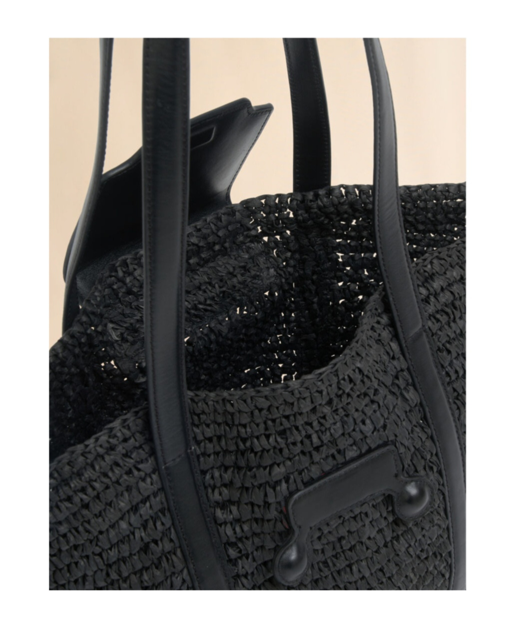 Shop Marni Small Black Raffia-effect Trunkaroo Beach Bag