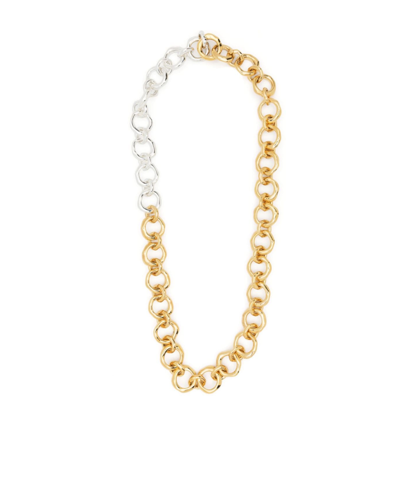 Jil Sander Two-tone Chunky Chain Necklace In Yellow