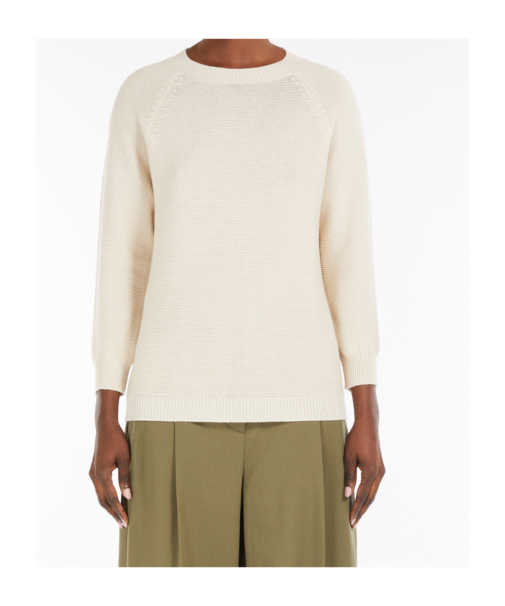 Weekend Max Mara Long-sleeved Sweater In White