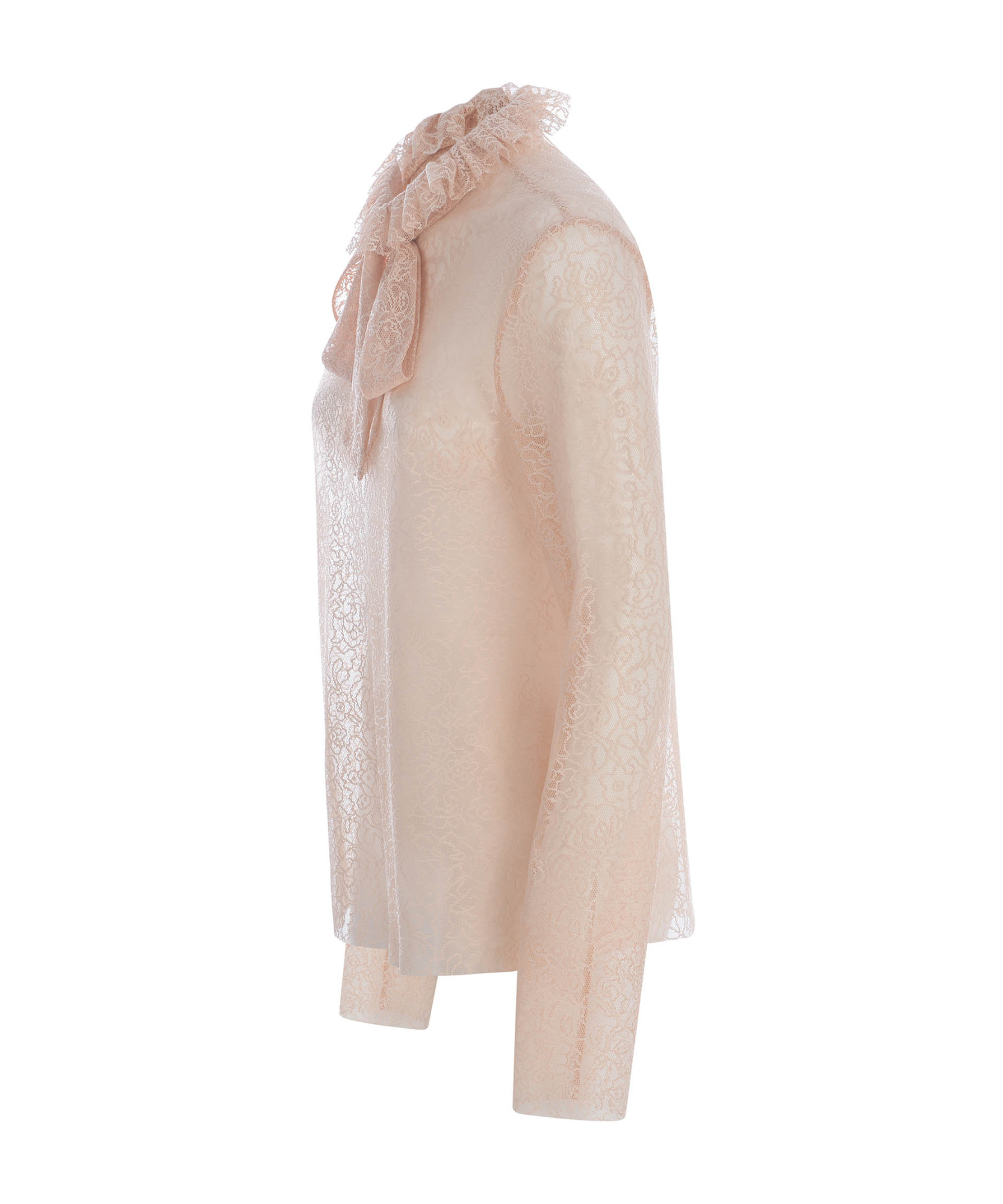 Philosophy Di Lorenzo Serafini Floral-lace Sheer Blouse In Nude