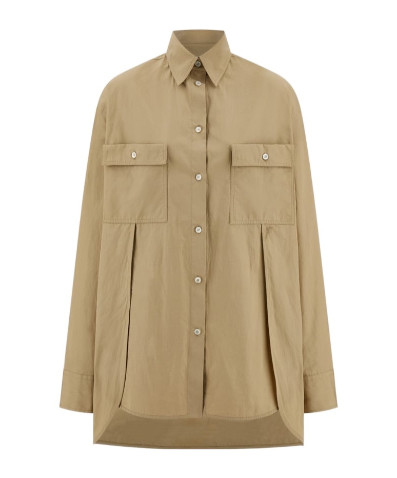 Ferragamo Utility Shirt In Brown