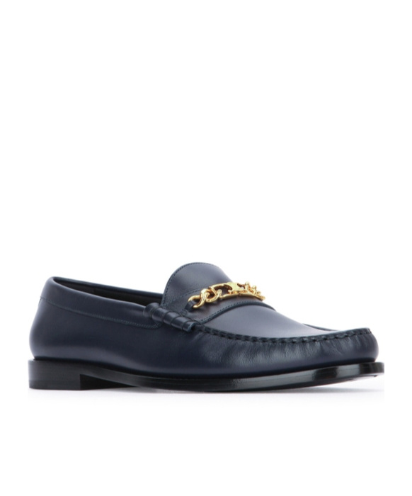 Celine Pleated Loafers In Black