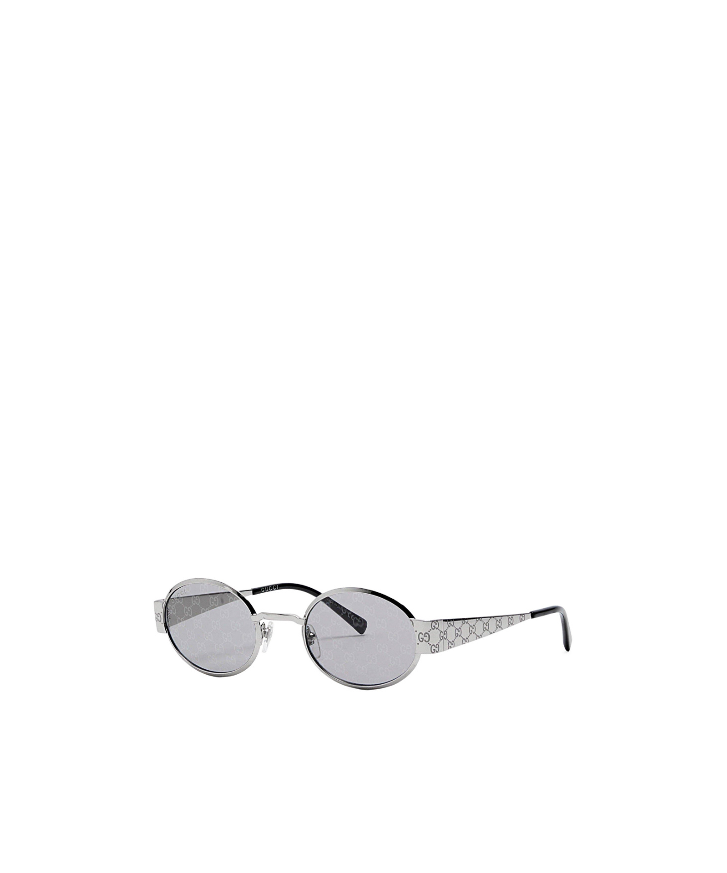 Gucci Oval-framed Sunglasses In Gray