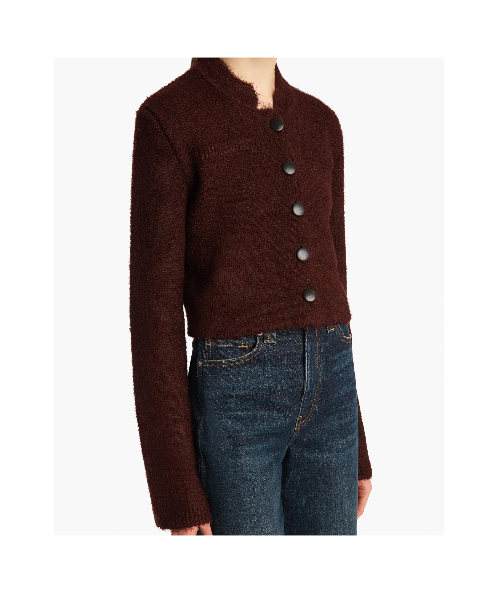 Khaite Silk-cashmere Ello Cardigan Jacket In Red