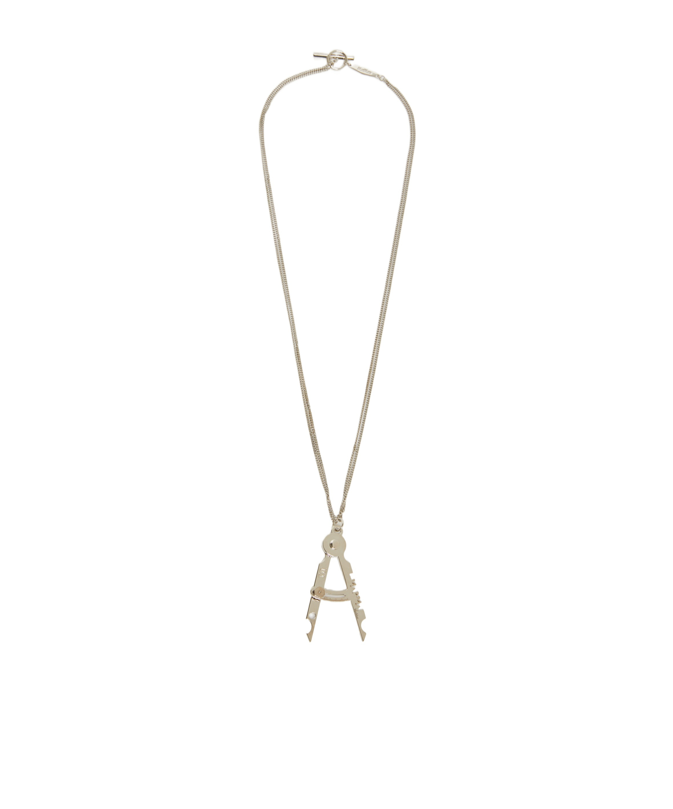 Max Mara Long Metal Pendant Necklace